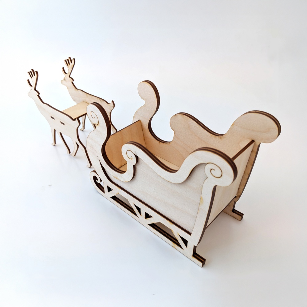 Sleigh with Reindeer